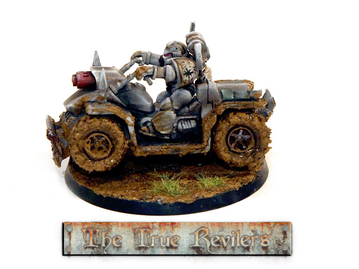 I plan two squads of 5 bikes having one assault bike each. This way I can take the bike squads as troops choices when using a HQ character riding a bike.